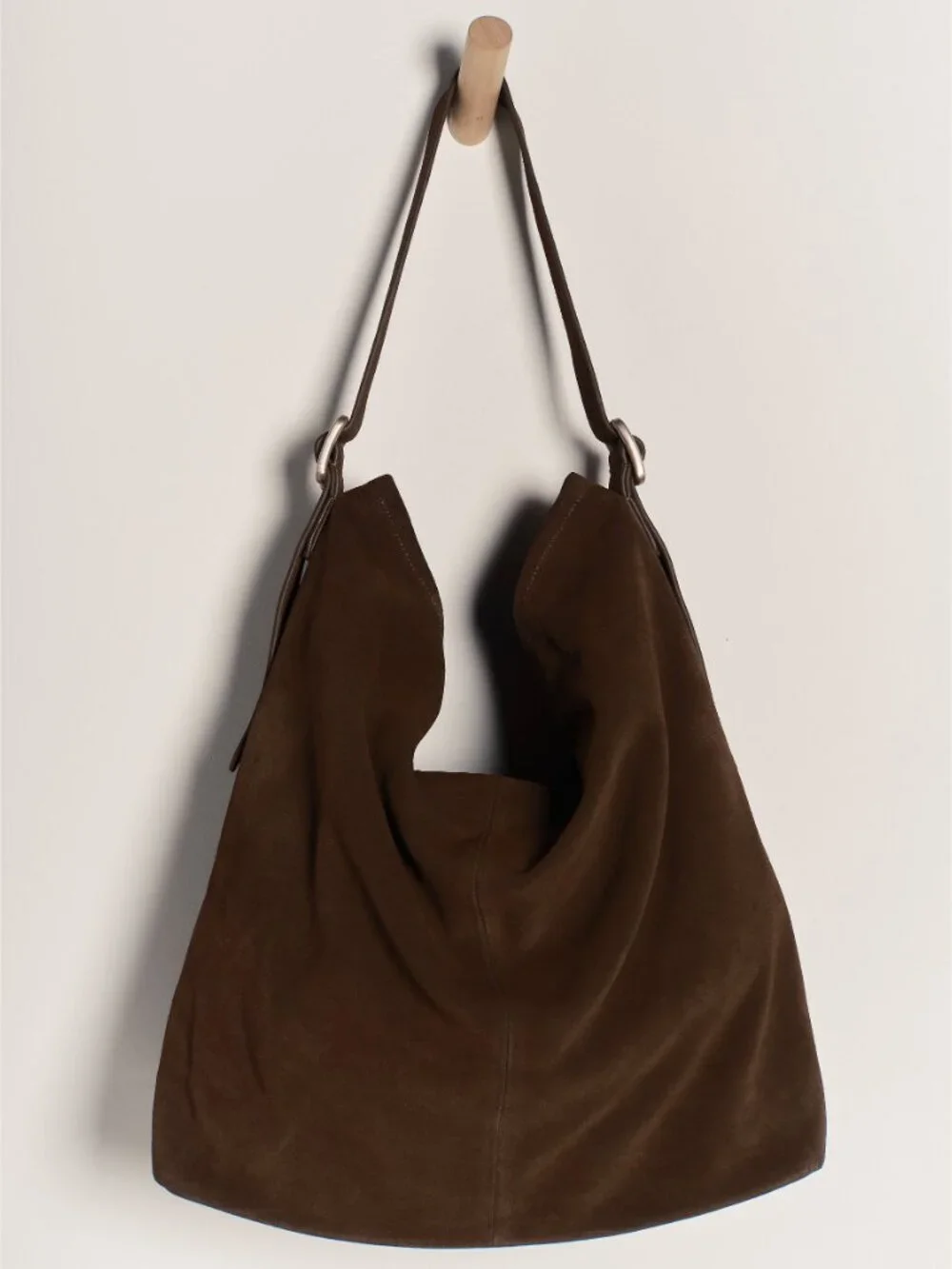 Free People Brown Suede Hobo Tote - Picture 6 of 8